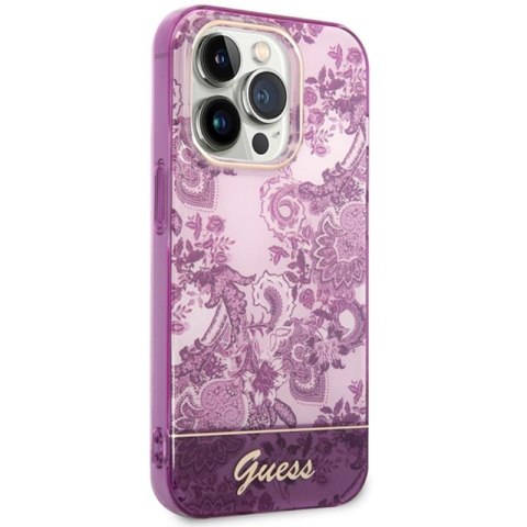 Guess Porcelain Collection - Etui iPhone 14 Pro Max (fuksja) Guess Porcelain Collection - Etui iPhone 14 Pro Max (fuksja)