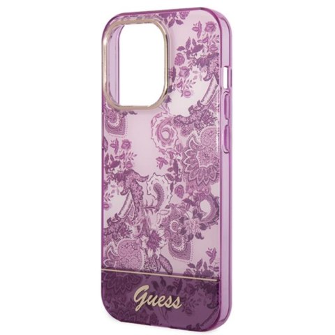 Guess Porcelain Collection - Etui iPhone 14 Pro Max (fuksja) Guess Porcelain Collection - Etui iPhone 14 Pro Max (fuksja)
