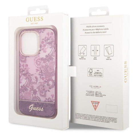 Guess Porcelain Collection - Etui iPhone 14 Pro Max (fuksja) Guess Porcelain Collection - Etui iPhone 14 Pro Max (fuksja)