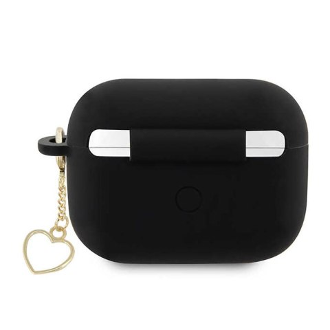 Guess Silicone Heart Charm - Etui AirPods Pro 2 (czarny) Guess Silicone Heart Charm - Etui AirPods Pro 2 (czarny)