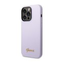 Guess Silicone Vintage - Etui iPhone 14 Pro (fioletowy)