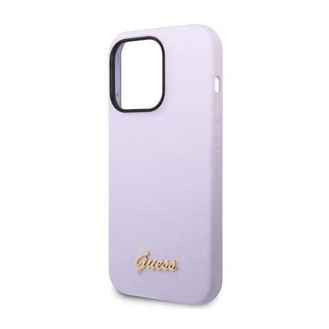 Guess Silicone Vintage - Etui iPhone 14 Pro (fioletowy) Guess Silicone Vintage - Etui iPhone 14 Pro (fioletowy)