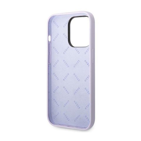 Guess Silicone Vintage - Etui iPhone 14 Pro (fioletowy) Guess Silicone Vintage - Etui iPhone 14 Pro (fioletowy)