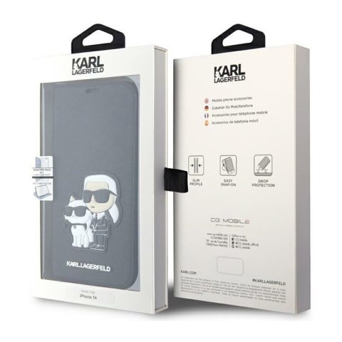 Karl Lagerfeld Booktype NFT Saffiano Karl & Choupette - Etui iPhone 14 (Czarny) Karl Lagerfeld Booktype NFT Saffiano Karl & Choupette - Etui iPhone 14 (Czarny)