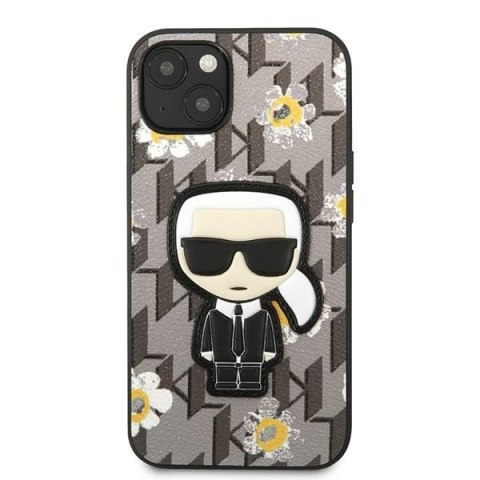 Karl Lagerfeld Iconic Karl Flower - Etui iPhone 13 (szary) Karl Lagerfeld Iconic Karl Flower - Etui iPhone 13 (szary)