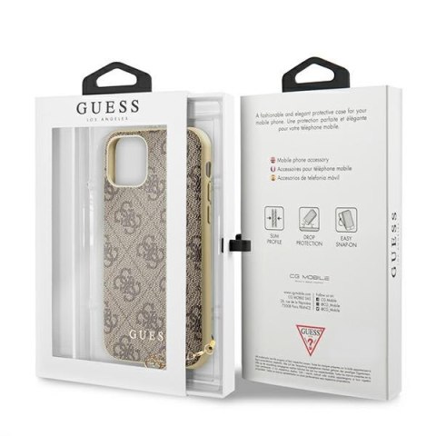 Guess 4G Charms Collection - Etui iPhone 11 (brązowy) Guess 4G Charms Collection - Etui iPhone 11 (brązowy)