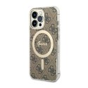 Guess 4G MagSafe - Etui iPhone 13 Pro (Brązowy)