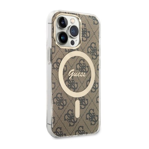 Guess 4G MagSafe - Etui iPhone 13 Pro (Brązowy) Guess 4G MagSafe - Etui iPhone 13 Pro (Brązowy)
