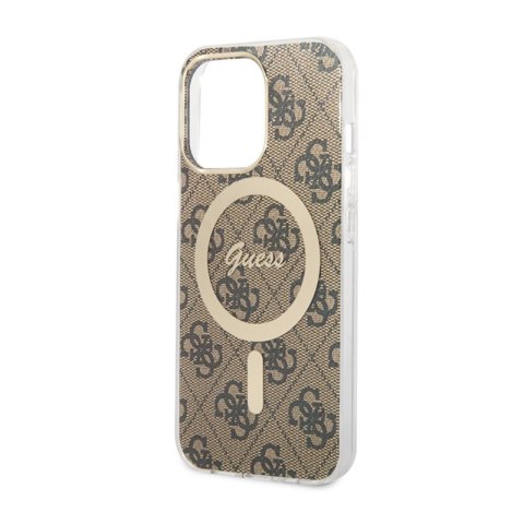 Guess 4G MagSafe - Etui iPhone 13 Pro (Brązowy) Guess 4G MagSafe - Etui iPhone 13 Pro (Brązowy)