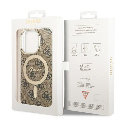 Guess 4G MagSafe - Etui iPhone 13 Pro (Brązowy) Guess 4G MagSafe - Etui iPhone 13 Pro (Brązowy)