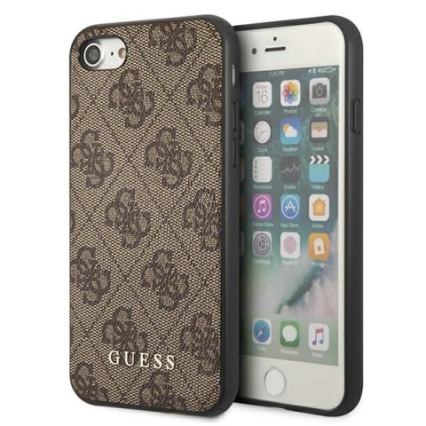 Guess 4G Metal Gold Logo - Etui iPhone SE 2022 / SE 2020 / 8 / 7 (brązowy) Guess 4G Metal Gold Logo - Etui iPhone SE 2022 / SE 2020 / 8 / 7 (brązowy)