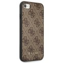 Guess 4G Metal Gold Logo - Etui iPhone SE 2022 / SE 2020 / 8 / 7 (brązowy)