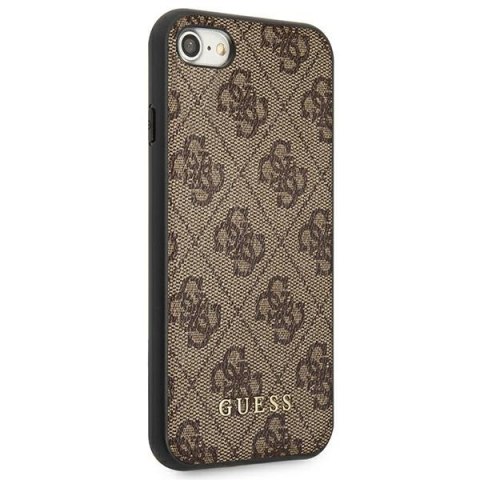 Guess 4G Metal Gold Logo - Etui iPhone SE 2022 / SE 2020 / 8 / 7 (brązowy) Guess 4G Metal Gold Logo - Etui iPhone SE 2022 / SE 2020 / 8 / 7 (brązowy)