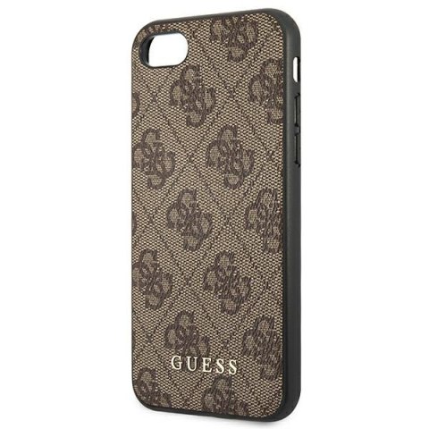 Guess 4G Metal Gold Logo - Etui iPhone SE 2022 / SE 2020 / 8 / 7 (brązowy) Guess 4G Metal Gold Logo - Etui iPhone SE 2022 / SE 2020 / 8 / 7 (brązowy)