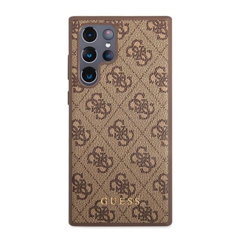 Guess 4G Metal Logo - Etui Samsung Galaxy S23 Ultra (brązowy) Guess 4G Metal Logo - Etui Samsung Galaxy S23 Ultra (brązowy)