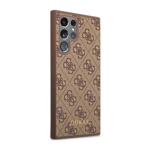 Guess 4G Metal Logo - Etui Samsung Galaxy S23 Ultra (brązowy) Guess 4G Metal Logo - Etui Samsung Galaxy S23 Ultra (brązowy)