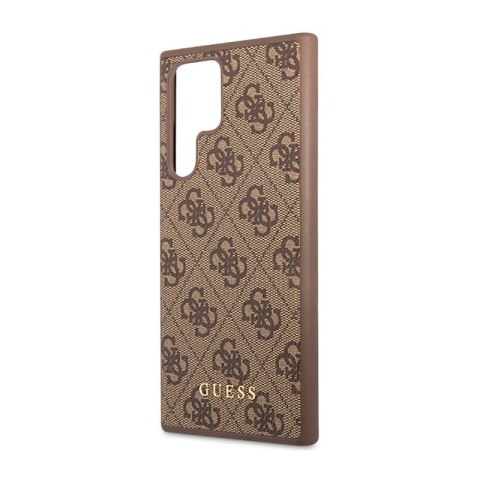 Guess 4G Metal Logo - Etui Samsung Galaxy S23 Ultra (brązowy) Guess 4G Metal Logo - Etui Samsung Galaxy S23 Ultra (brązowy)