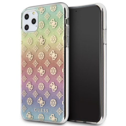 Guess 4G Peony Electroplated Pattern - Etui iPhone 11 Pro Max (tęczowy) Guess 4G Peony Electroplated Pattern - Etui iPhone 11 Pro Max (tęczowy)