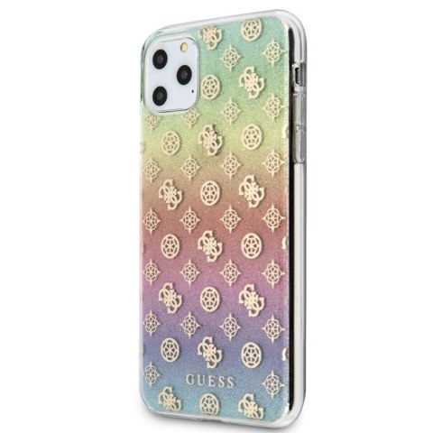Guess 4G Peony Electroplated Pattern - Etui iPhone 11 Pro Max (tęczowy) Guess 4G Peony Electroplated Pattern - Etui iPhone 11 Pro Max (tęczowy)