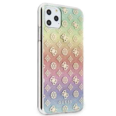 Guess 4G Peony Electroplated Pattern - Etui iPhone 11 Pro Max (tęczowy) Guess 4G Peony Electroplated Pattern - Etui iPhone 11 Pro Max (tęczowy)