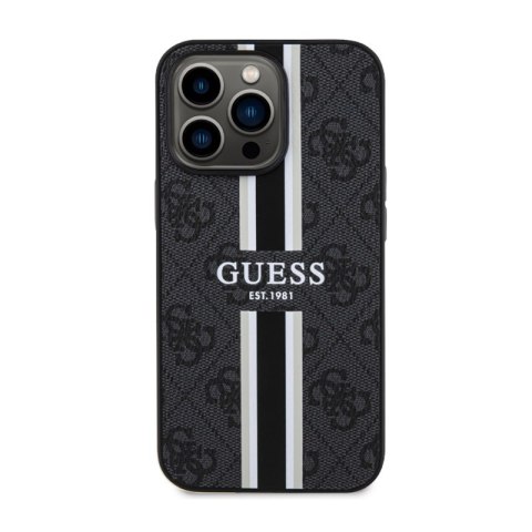Guess 4G Printed Stripes MagSafe - Etui iPhone 13 Pro Max (Czarny) Guess 4G Printed Stripes MagSafe - Etui iPhone 13 Pro Max (Czarny)