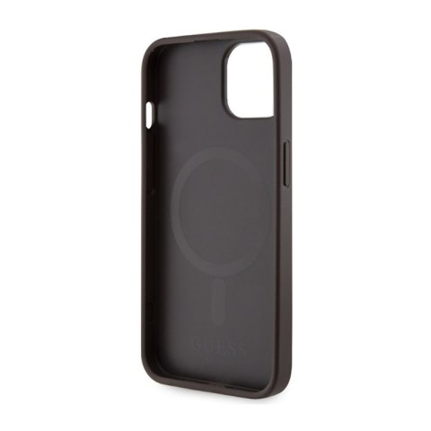 Guess 4G Printed Stripes MagSafe - Etui iPhone 14 Plus (Brązowy) Guess 4G Printed Stripes MagSafe - Etui iPhone 14 Plus (Brązowy)