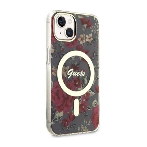 Guess Flower MagSafe - Etui iPhone 14 (Zielony) Guess Flower MagSafe - Etui iPhone 14 (Zielony)