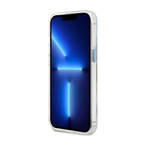 Guess Metal Outline Magsafe - Etui iPhone 13 Pro (przezroczysty / niebieski) Guess Metal Outline Magsafe - Etui iPhone 13 Pro (przezroczysty / niebieski)