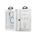 Guess Metal Outline Magsafe - Etui iPhone 13 Pro (przezroczysty / niebieski)
