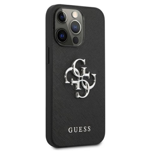 Guess Saffiano 4G Big Silver Logo - Etui iPhone 13 Pro (czarny) Guess Saffiano 4G Big Silver Logo - Etui iPhone 13 Pro (czarny)