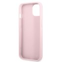 Guess Saffiano Hot Stamp & Metal Logo - Etui iPhone 13 mini (liliowy)