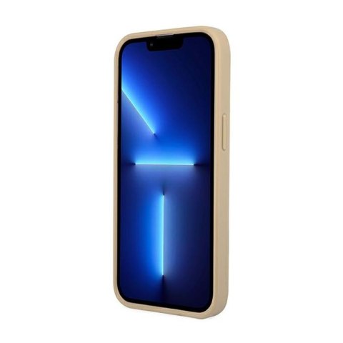 Guess Saffiano Triangle Logo Case - Etui iPhone 14 Pro Max (beżowy) Guess Saffiano Triangle Logo Case - Etui iPhone 14 Pro Max (beżowy)
