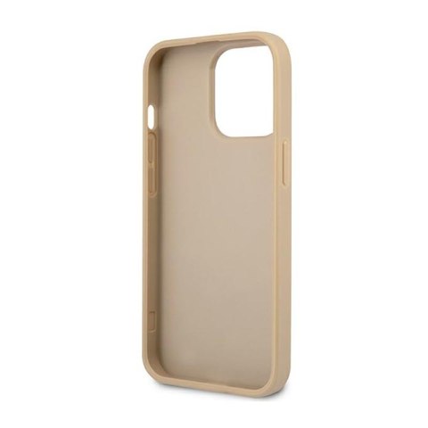 Guess Saffiano Triangle Logo Case - Etui iPhone 14 Pro Max (beżowy) Guess Saffiano Triangle Logo Case - Etui iPhone 14 Pro Max (beżowy)