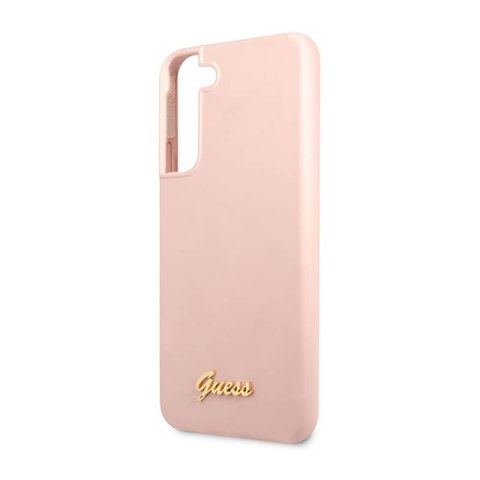 Guess Silicone Script Metal Logo - Etui Samsung Galaxy S23+ (różowy) Guess Silicone Script Metal Logo - Etui Samsung Galaxy S23+ (różowy)