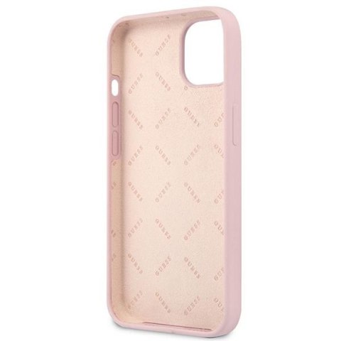 Guess Silicone Triangle Logo - Etui iPhone 13 mini (liliowy)
