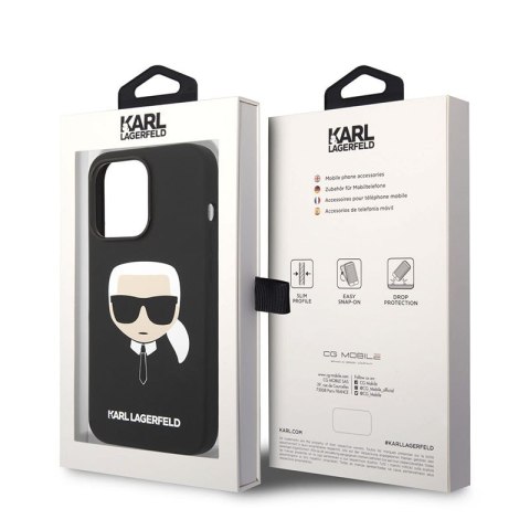 Karl Lagerfeld Silicone Ikonik Karl`s Head MagSafe - Etui iPhone 14 Pro Max (czarny) Karl Lagerfeld Silicone Ikonik Karl`s Head MagSafe - Etui iPhone 14 Pro Max (czarny)