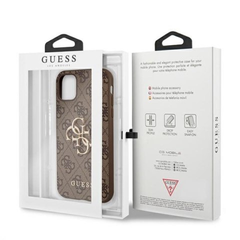 Guess 4G Big Metal Logo - Etui iPhone 11 (brązowy) Guess 4G Big Metal Logo - Etui iPhone 11 (brązowy)