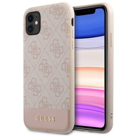 Guess 4G Bottom Stripe Collection - Etui iPhone 11 (różowy) Guess 4G Bottom Stripe Collection - Etui iPhone 11 (różowy)