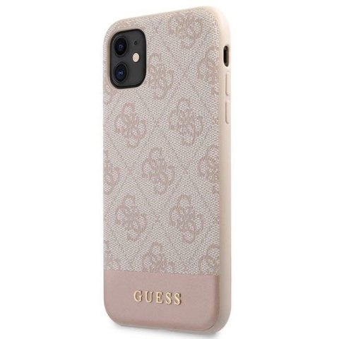 Guess 4G Bottom Stripe Collection - Etui iPhone 11 (różowy) Guess 4G Bottom Stripe Collection - Etui iPhone 11 (różowy)