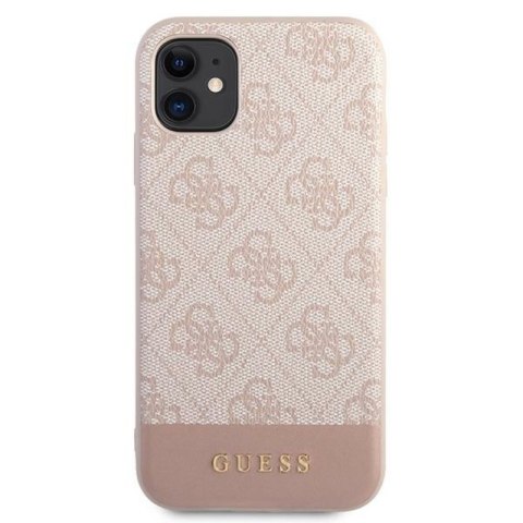 Guess 4G Bottom Stripe Collection - Etui iPhone 11 (różowy) Guess 4G Bottom Stripe Collection - Etui iPhone 11 (różowy)