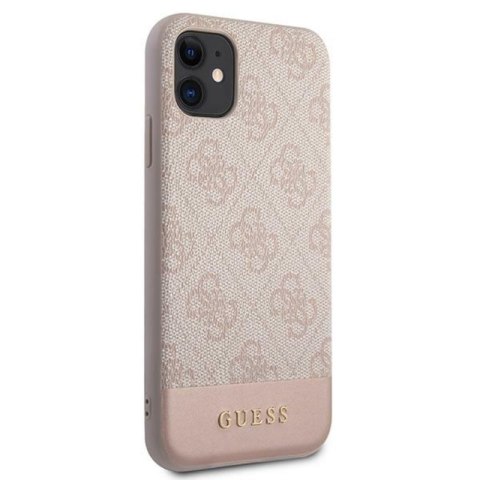 Guess 4G Bottom Stripe Collection - Etui iPhone 11 (różowy) Guess 4G Bottom Stripe Collection - Etui iPhone 11 (różowy)