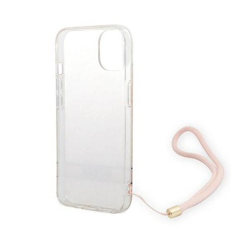 Guess 4G Print Cord - Etui ze smyczką iPhone 14 Plus (różowy) Guess 4G Print Cord - Etui ze smyczką iPhone 14 Plus (różowy)