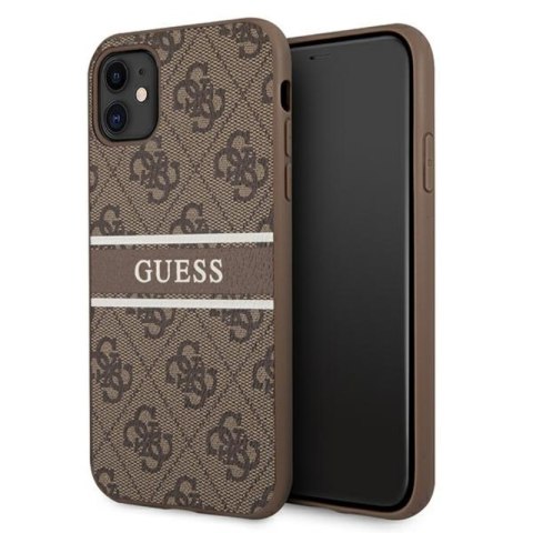 Guess 4G Printed Stripe - Etui iPhone 11 (brązowy) Guess 4G Printed Stripe - Etui iPhone 11 (brązowy)