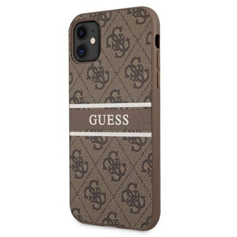 Guess 4G Printed Stripe - Etui iPhone 11 (brązowy) Guess 4G Printed Stripe - Etui iPhone 11 (brązowy)