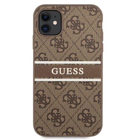 Guess 4G Printed Stripe - Etui iPhone 11 (brązowy) Guess 4G Printed Stripe - Etui iPhone 11 (brązowy)