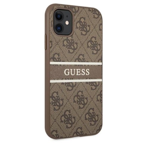 Guess 4G Printed Stripe - Etui iPhone 11 (brązowy) Guess 4G Printed Stripe - Etui iPhone 11 (brązowy)