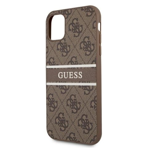 Guess 4G Printed Stripe - Etui iPhone 11 (brązowy) Guess 4G Printed Stripe - Etui iPhone 11 (brązowy)