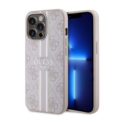 Guess 4G Printed Stripes MagSafe - Etui iPhone 13 Pro (Różowy) Guess 4G Printed Stripes MagSafe - Etui iPhone 13 Pro (Różowy)