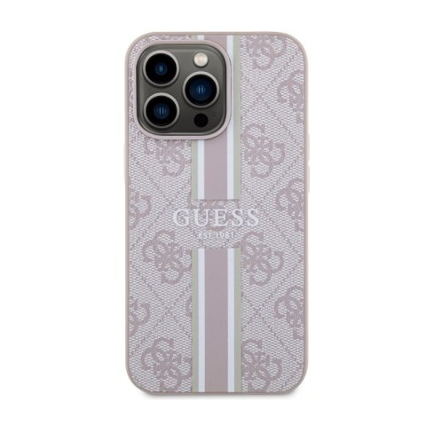 Guess 4G Printed Stripes MagSafe - Etui iPhone 13 Pro (Różowy) Guess 4G Printed Stripes MagSafe - Etui iPhone 13 Pro (Różowy)