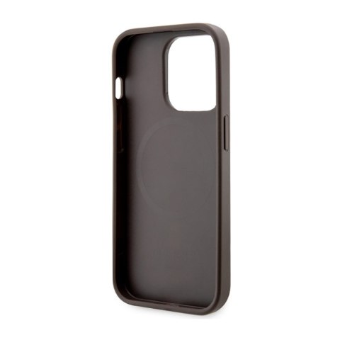Guess 4G Printed Stripes MagSafe - Etui iPhone 14 Pro (Brązowy) Guess 4G Printed Stripes MagSafe - Etui iPhone 14 Pro (Brązowy)